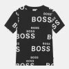 BOSS Kidswear Enfant SHORT SLEEVES TEE T Shirt Imprimé Black -BOSS Soldes Magasin 06acdb56553149d0a30e4bdb672af338