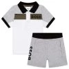 BOSS Kidswear Short Gris Chine Enfant -BOSS Soldes Magasin 0ab002ec76ec4c92aecfff732c53b6d6