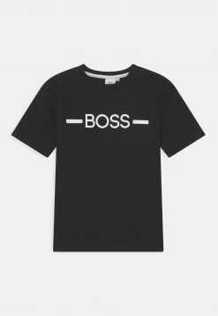 BOSS Kidswear SHORT SLEEVES TEE T Shirt Imprimé Black Enfant