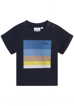 BOSS Kidswear Enfant AVEC IMPRIMÉ T Shirt Imprimé Bleu Cargo