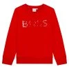 BOSS Kidswear Sweatshirt Rouge Orange Enfant -BOSS Soldes Magasin 2a1562afa8ff41aa947f2ddd4fa5e86e
