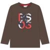 BOSS Kidswear LONG SLEEVE T Shirt à Manches Longues Kaki Enfant