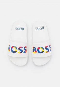 BOSS Kidswear AQUA SLIDES Mules White Enfant -BOSS Soldes Magasin 2ae7061bc7cb43e995fd80fddf84fcfd