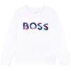 BOSS Kidswear Enfant Sweatshirt Blanc -BOSS Soldes Magasin 2b70389d2c7d4a70b2caddf734b75c43