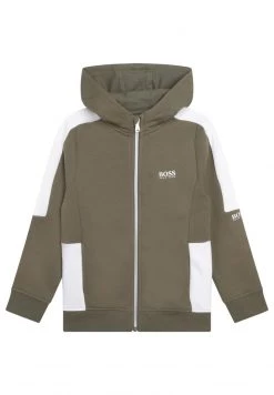 BOSS Kidswear Enfant Sweat à Capuche Zippé Tilleul