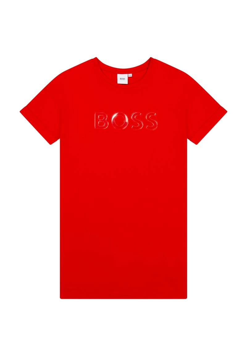 BOSS Kidswear Robe En Jersey Rouge Orange Enfant 3 BOSS Kidswear Robe En Jersey Rouge Orange Enfant