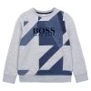 BOSS Kidswear Enfant EN GRATTÉ Sweatshirt Gris Chine -BOSS Soldes Magasin 4d3757230e534605a1053f340d3ff846