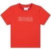 BOSS Kidswear Enfant T Shirt Imprimé Rouge Orange