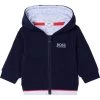 BOSS Kidswear Sweat à Capuche Zippé Bleu Cargo Unisex -BOSS Soldes Magasin 5f3172e467604233b12c711fe0e57106