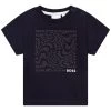 BOSS Kidswear ON FRONT T Shirt Imprimé Bleu Cargo Enfant -BOSS Soldes Magasin 6175b13e50bf498bbf1dd796bf789609