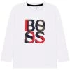 BOSS Kidswear Enfant LONG SLEEVE T Shirt à Manches Longues Blanc -BOSS Soldes Magasin 630175bca5b440b3a63590511aeaecf5