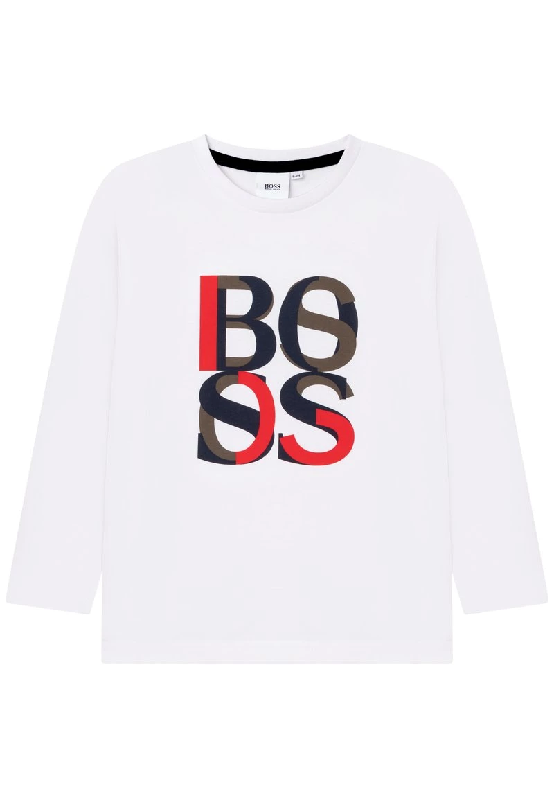 BOSS Kidswear Enfant LONG SLEEVE T Shirt à Manches Longues Blanc 3 BOSS Kidswear Enfant LONG SLEEVE T Shirt à Manches Longues Blanc