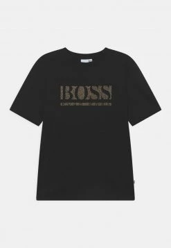 BOSS Kidswear SHORT SLEEVES TEE CAPSULE T Shirt Imprimé Black Enfant