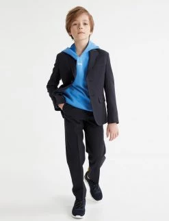 BOSS Kidswear DOUBLE Sweat à Capuche Bleuet Enfant