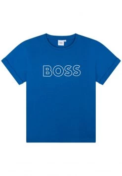 BOSS Kidswear Enfant MANCHES COURTES T Shirt Imprimé Bleu Royal