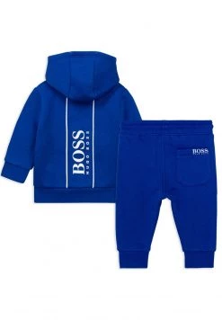 BOSS Kidswear Enfant Sweat à Capuche Zippé Wave Blue -BOSS Soldes Magasin 75fd3f487b414eefb02bc991209cb773