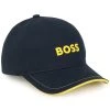 BOSS Kidswear BRODÉE Casquette Bleu Cargo Enfant -BOSS Soldes Magasin 79b11342235b41c48faa437f9a09a37e