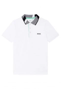 BOSS Kidswear JACQUARD Polo Blanc Enfant