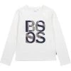 BOSS Kidswear T Shirt à Manches Longues Offwhite Enfant