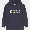 BOSS Kidswear HOODED UNISEX Sweatshirt Navy