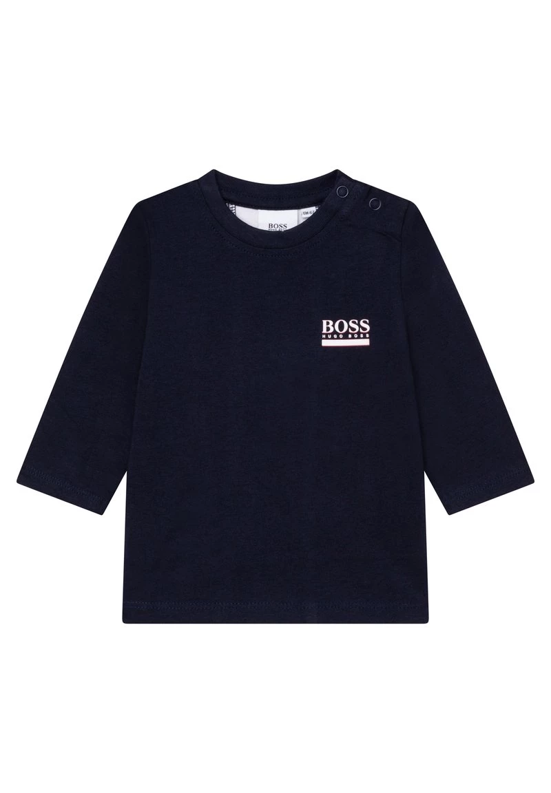 BOSS Kidswear Enfant T Shirt à Manches Longues Bleu Cargo 3 BOSS Kidswear Enfant T Shirt à Manches Longues Bleu Cargo