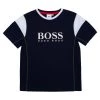 BOSS Kidswear TAVEC LOGO IMPRIMÉ T Shirt Imprimé Bleu Cargo Enfant -BOSS Soldes Magasin 97038704658e4eb09c397878033d5d82