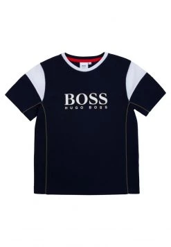 BOSS Kidswear TAVEC LOGO IMPRIMÉ T Shirt Imprimé Bleu Cargo Enfant