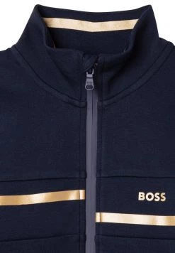 BOSS Kidswear Sweat à Capuche Zippé Bleu Cargo Enfant -BOSS Soldes Magasin 98fbec12b64141fd80ed1ce736b8c556
