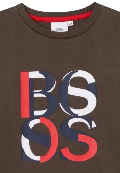 BOSS Kidswear LONG SLEEVE T Shirt à Manches Longues Kaki Enfant -BOSS Soldes Magasin 9a5d5361dab3426da7903903dbb76d79
