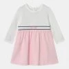 BOSS Kidswear Enfant DRESS Robe En Jersey White Pink -BOSS Soldes Magasin a1f67933091e451b8a73302d84fc563d