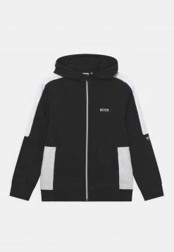 BOSS Kidswear Enfant Sweat à Capuche Zippé Black