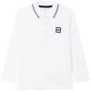 BOSS Kidswear Enfant LONG SLEEVE Polo Blanc -BOSS Soldes Magasin a6e9c6fe8368457e8356673e7e39cc80