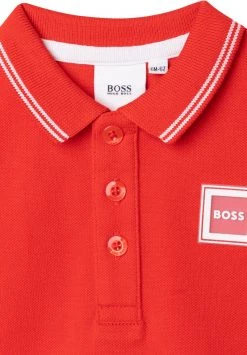 BOSS Kidswear Polo Rouge Orange Enfant -BOSS Soldes Magasin a6ee21677f1b4141aaa49abd9276e910