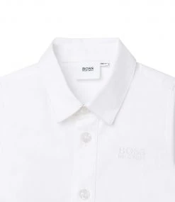 BOSS Kidswear BRODÉE Chemise Blanc Enfant 8 BOSS Kidswear BRODÉE Chemise Blanc Enfant -BOSS Soldes Magasin b23c6e9a270742a5a65dd783dfff99ca