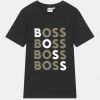 BOSS Kidswear Enfant SHORTSLEEVES TEE T Shirt Imprimé Black -BOSS Soldes Magasin b73884214f8545d896d38d18008844da