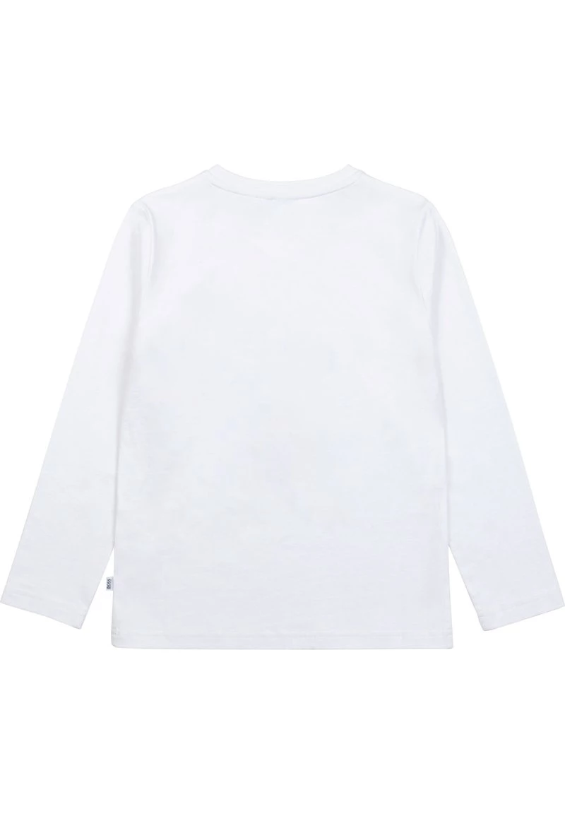 BOSS Kidswear Enfant T Shirt à Manches Longues Blanc Orange 4 BOSS Kidswear Enfant T Shirt à Manches Longues Blanc Orange – Image 2