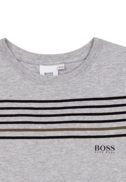 BOSS Kidswear T Shirt Imprimé Gris Chine Enfant -BOSS Soldes Magasin c62060d5dc9b4df28d7487abe2ead75d