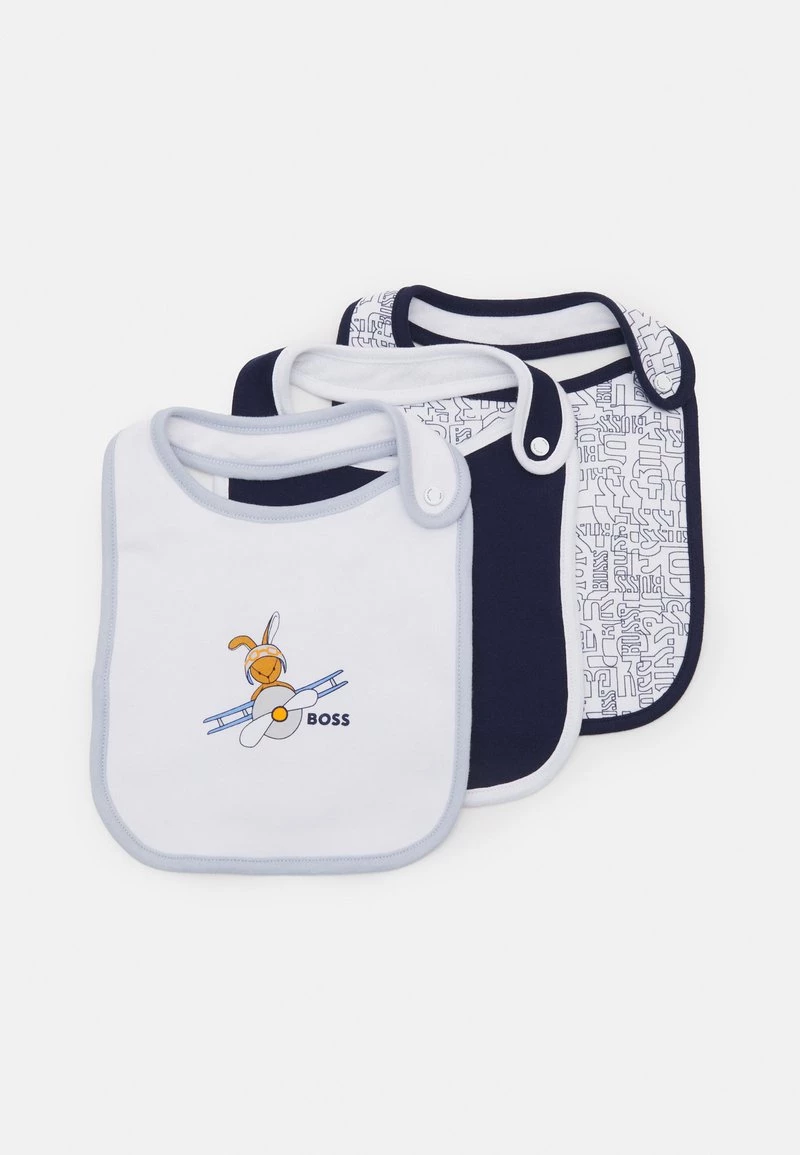 BOSS Kidswear Unisex BIB 3 PACK Bavoir Navy 3 BOSS Kidswear Unisex BIB 3 PACK Bavoir Navy