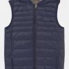 BOSS Kidswear REVERSIBLE PUFFER SLEEVELESS Veste Sans Manches Dark Blue/khaki Enfant -BOSS Soldes Magasin d5e95bcf6f05489e884bc6c2c8d5a6e9