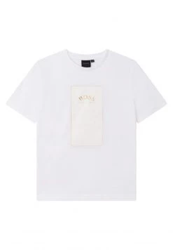 BOSS Kidswear MANCHES COURTES T Shirt Imprimé Blanc Enfant