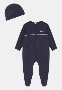 BOSS Kidswear PULL ON HAT SET UNISEX Grenouillère Navy