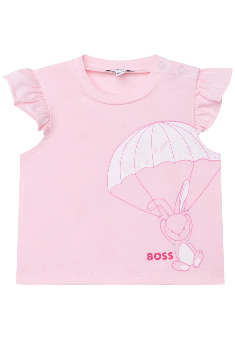 BOSS Kidswear Enfant T Shirt Imprimé Baby Pink 3 BOSS Kidswear Enfant T Shirt Imprimé Baby Pink