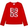 BOSS Kidswear T Shirt à Manches Longues Rouge Orange Enfant