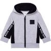 BOSS Kidswear Enfant ZIPPÉ À CAPUCHE Gilet Gris Chine