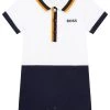 BOSS Kidswear MANCHES COURTES Combinaison Blanc Marine Enfant -BOSS Soldes Magasin f6c8d68871ae4a499780ad2ae57e3f4e