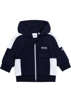 BOSS Kidswear Sweat à Capuche Zippé Bleu Cargo Enfant