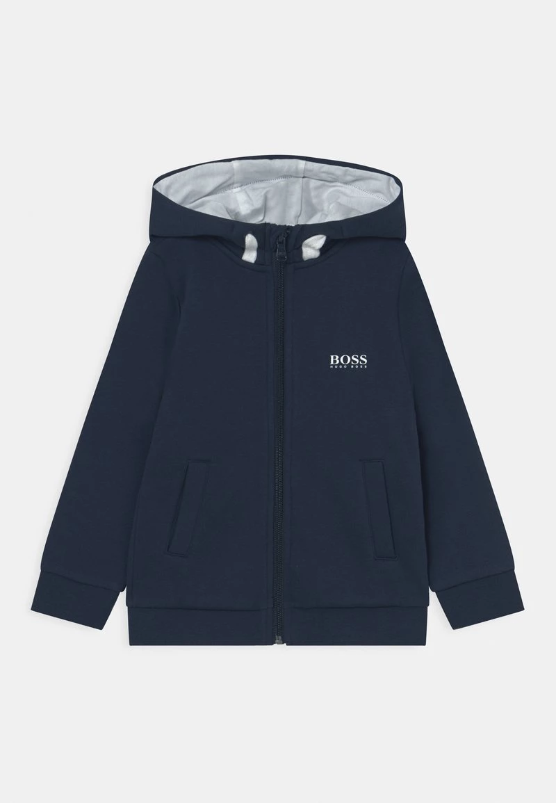 BOSS Kidswear Enfant Sweat à Capuche Zippé Navy 3 BOSS Kidswear Enfant Sweat à Capuche Zippé Navy