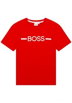 BOSS Kidswear SHORT SLEEVES TEE T Shirt Imprimé Rouge Orange Enfant
