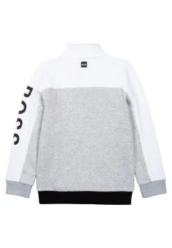 BOSS Kidswear Sweat à Capuche Zippé Gris Chine Enfant -BOSS Soldes Magasin f9b9fcba70f54a079414843e16f7cc00