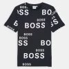 BOSS Kidswear Enfant SHORT SLEEVES TEE T Shirt Imprimé Navy